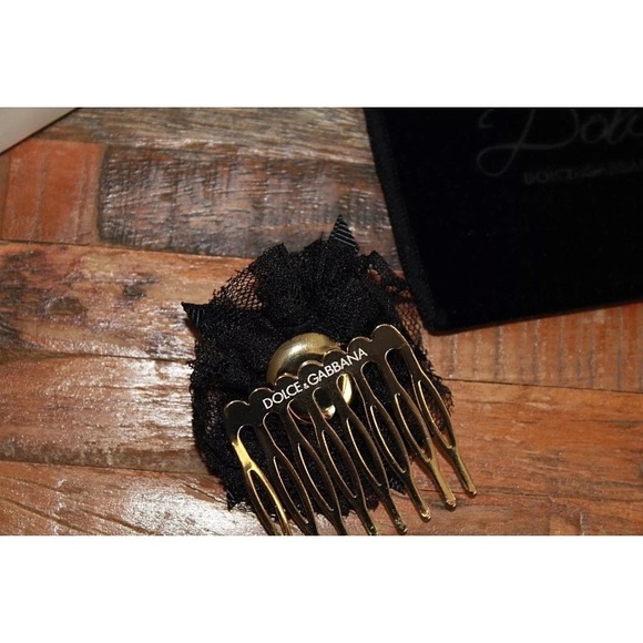 Authentic Dolce & Gabbana Lace & Flower Hair Comb - Picture 7 of 8